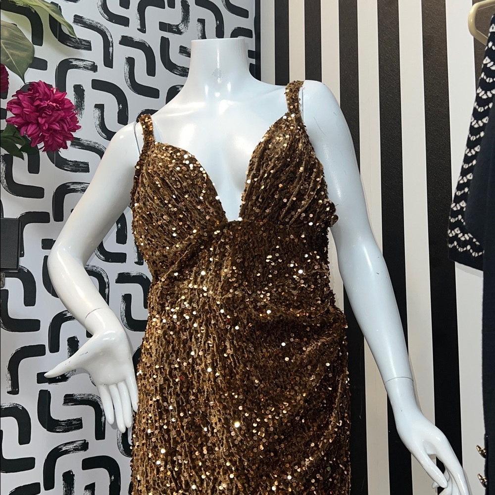 Gold Sequin Dress